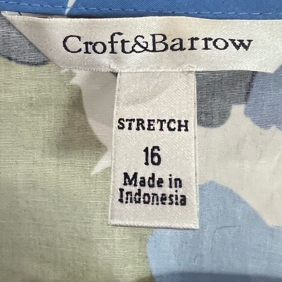 Croft & Barrow cotton stretch floral midi dress with pockets size 16 - Picture 5 of 6